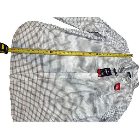 Chaps Dress Shirt Checked Size XXL Long Sleeve NWT Easy Care Twill - Picture 7 of 10